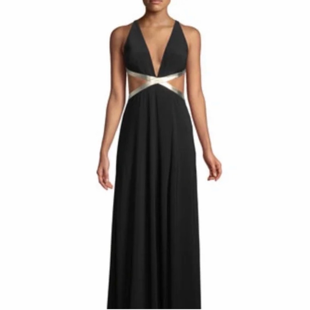 Vintage Aidan Mattox Black Cut-Out, Backless Jersey Gown!! NWT — Size 6 - Picture 4 of 13